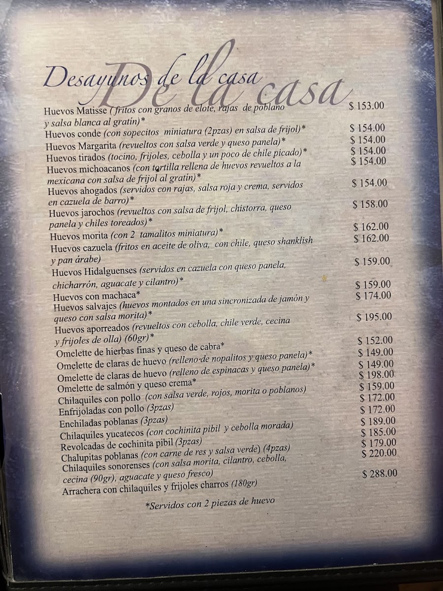 Matisse Menu - Image 2